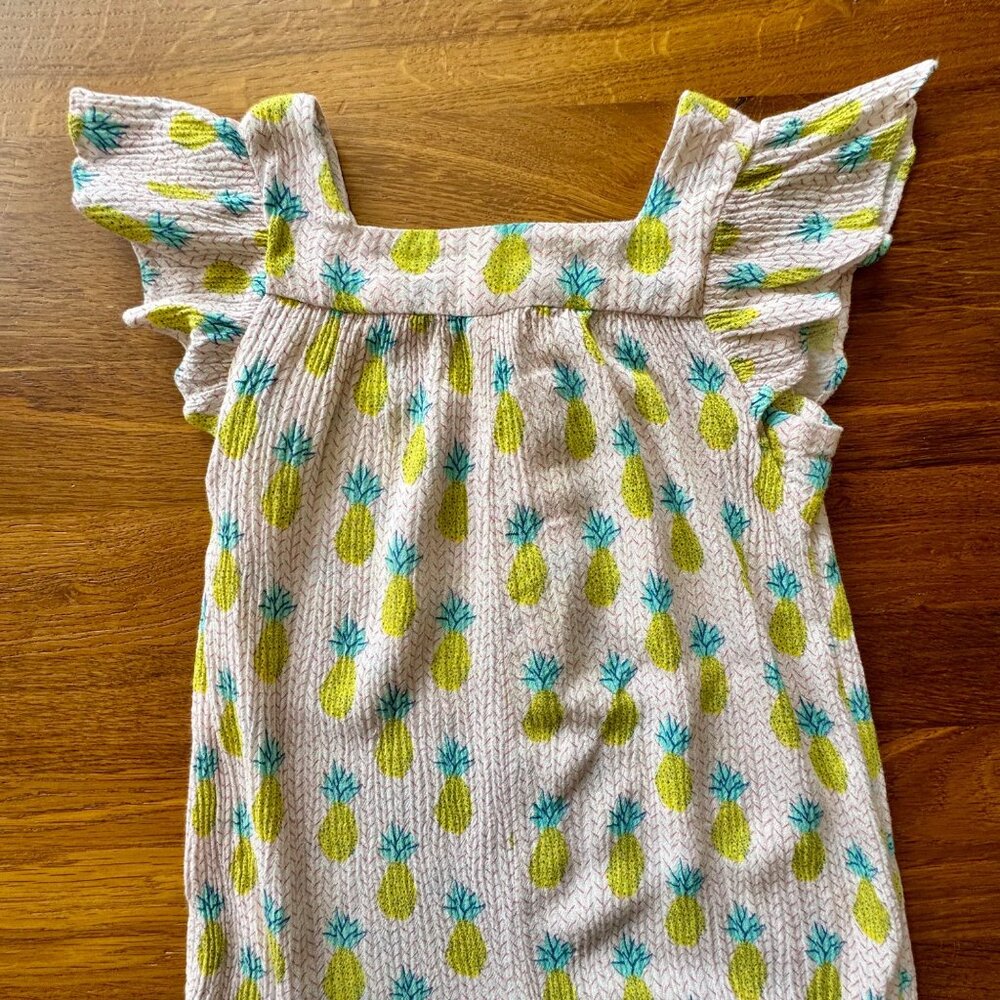 ZARA Pineapple Jumpsuit Romper Girls 12-18 Mo Lightweight Playsuit Toddler Girl - Picture 3 of 8